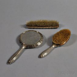 Three-piece .800 Silver Vanity Set